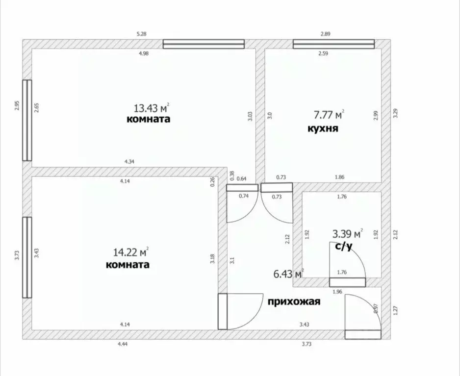 2-к кв. Кабардино-Балкария, Нальчик ул. Кирова (45.0 м) - Фото 2