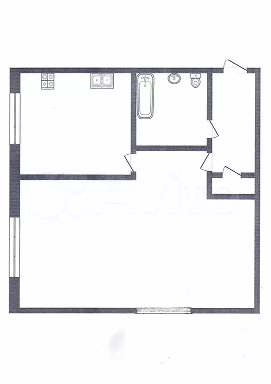 1-к. квартира, 29,8 м, 5/5 эт. - Фото 0