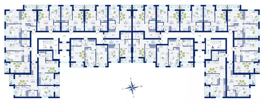 2-к кв. Калининградская область, Зеленоградск  (57.72 м) - Фото 2