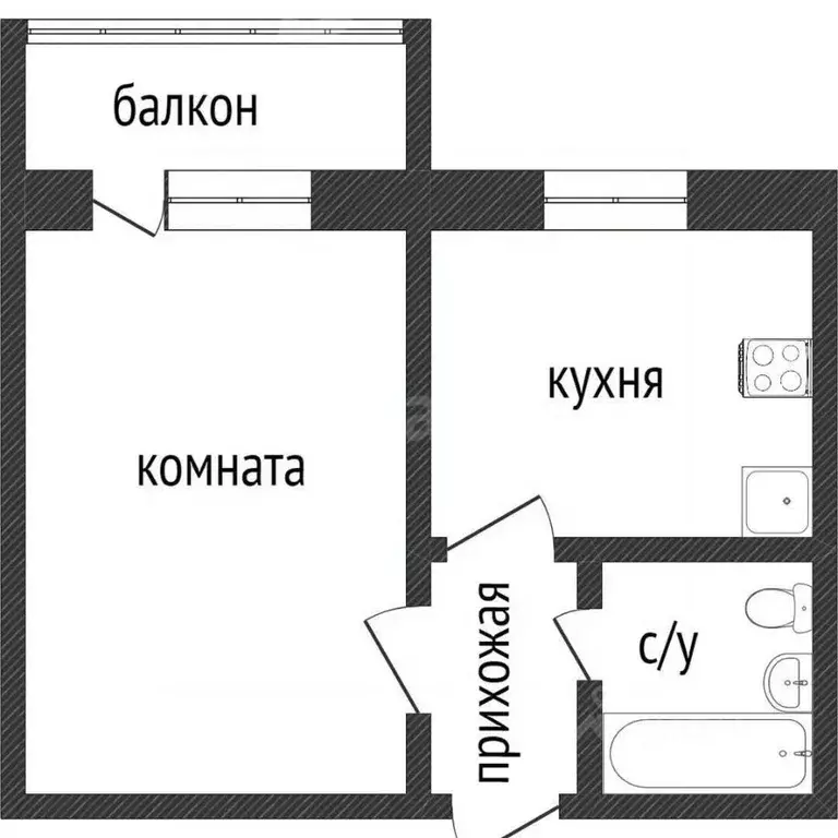 1-к кв. Курганская область, Курган пос. Керамзитный, 7 (29.4 м) - Фото 1