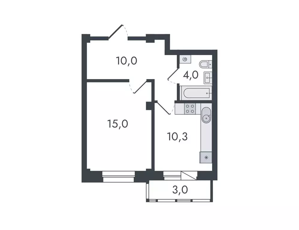 1-комнатная квартира: Киров, Чистопрудненская улица, 13 (42.3 м) - Фото 0