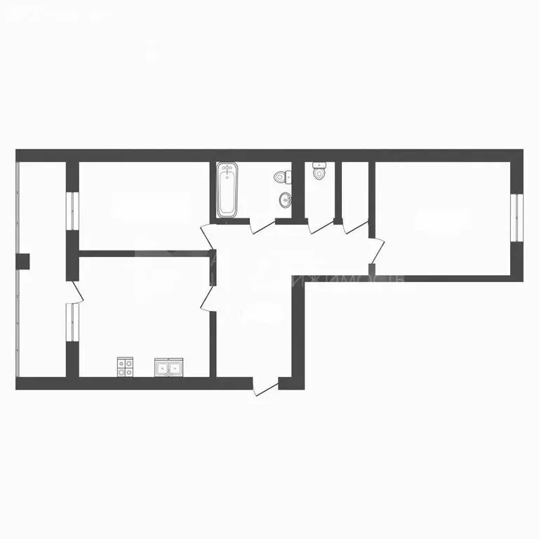 2-комнатная квартира: Тюмень, улица Тимофея Кармацкого, 5 (70 м) - Фото 1