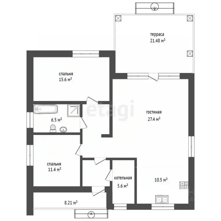 Дом в Тюменская область, Тюменский муниципальный округ, 27/72 кп ул. ... - Фото 2