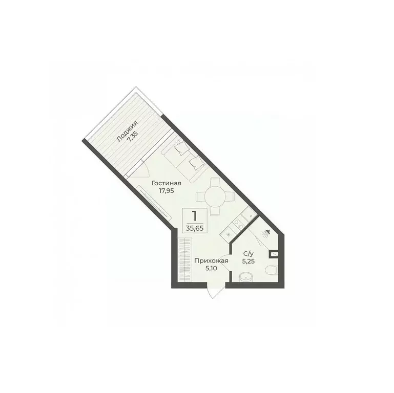 Студия Крым, Сакский район, с. Лесновка  (35.65 м) - Фото 0