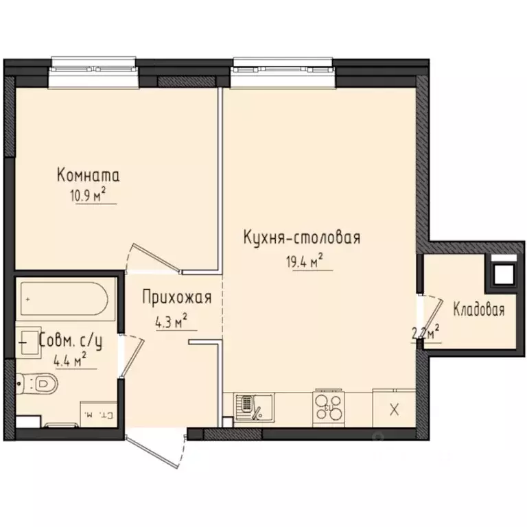1-к кв. Удмуртия, Завьяловский район, с. Первомайский ул. Строителя ... - Фото 1