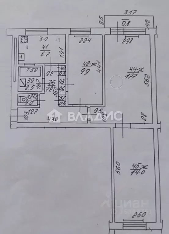 3-к кв. Калининградская область, Зеленоградск Автодорожная ул., 1 ... - Фото 2