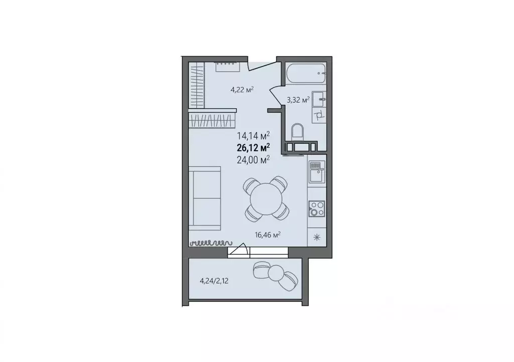 Студия Челябинская область, Челябинский городской округ, пос. Западный ... - Фото 1