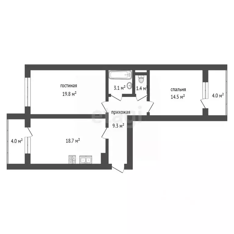 2-к кв. Мордовия, Саранск ул. Сураева-Королева, 3 (70.0 м) - Фото 1