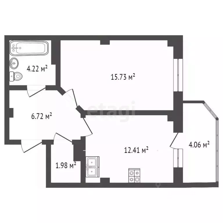 1-к кв. Ханты-Мансийский АО, Ханты-Мансийск ул. Анны Коньковой, 16 ... - Фото 2