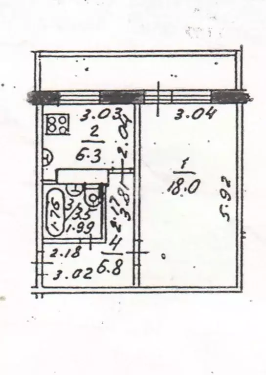 1-к кв. Марий Эл, Йошкар-Ола ул. Димитрова, 58 (38.4 м) - Фото 2