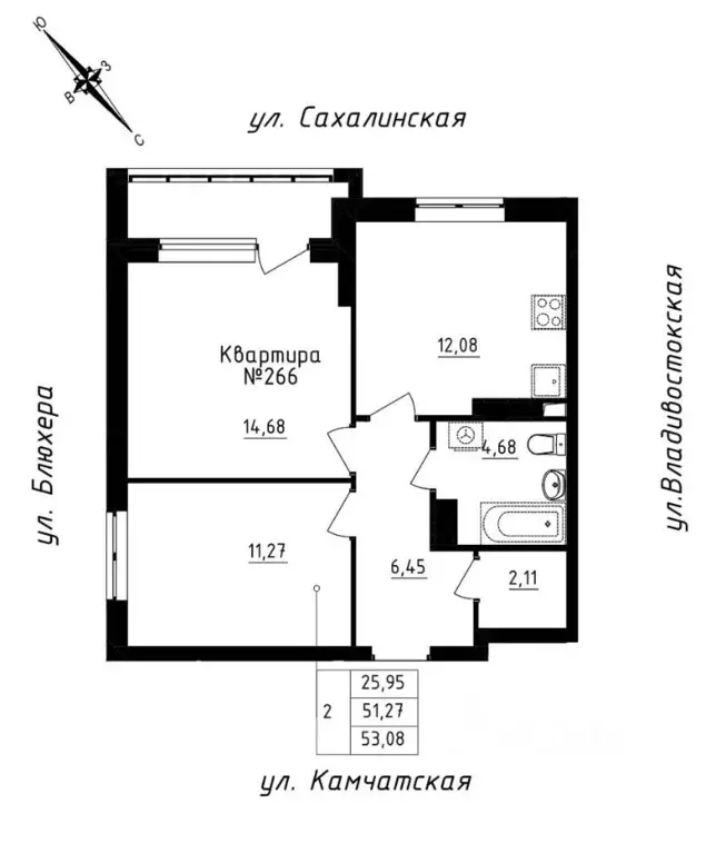 2-к кв. свердловская область, екатеринбург ул. кронштадтская (53.08 м) - Фото 0