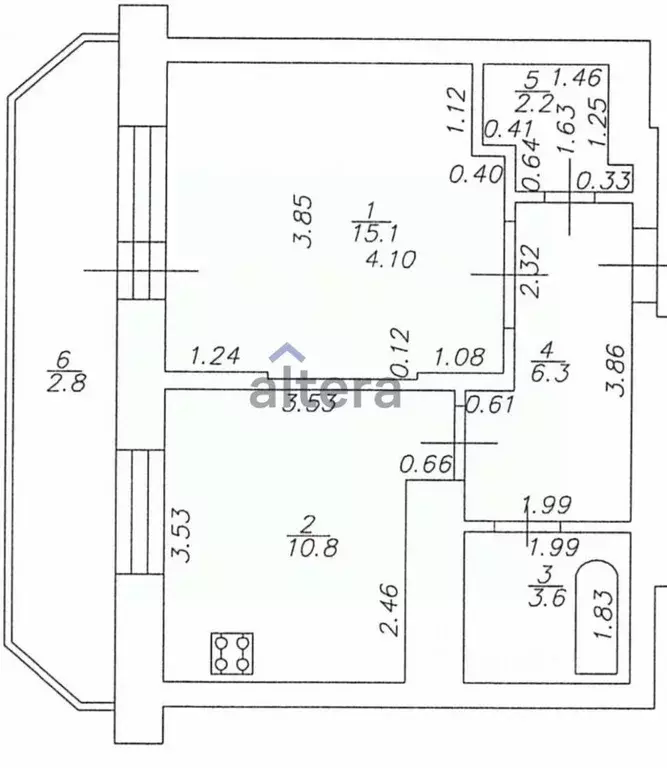 1-к кв. Татарстан, Казань просп. Универсиады, 16 (38.0 м) - Фото 2