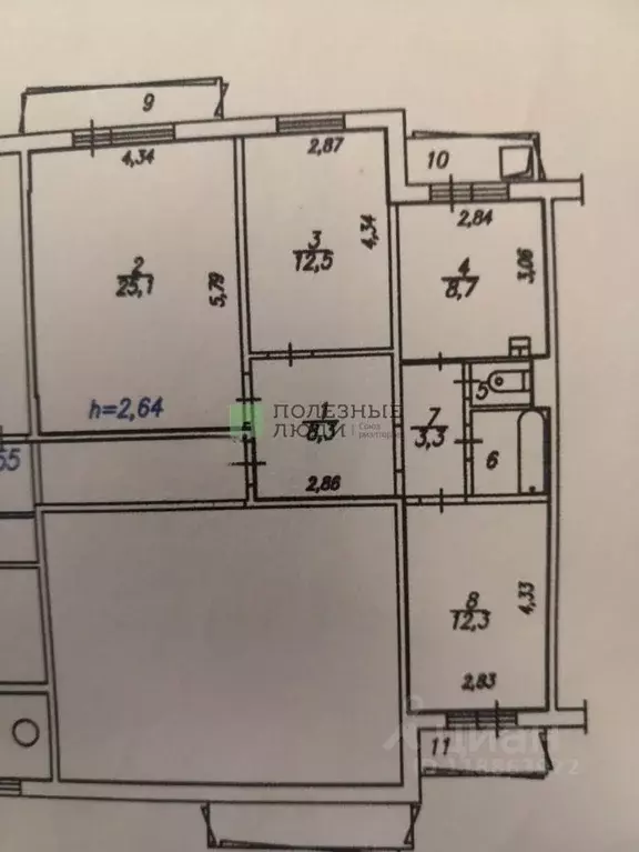 3-к кв. Красноярский край, Красноярск Линейная ул., 88 (73.8 м) - Фото 2