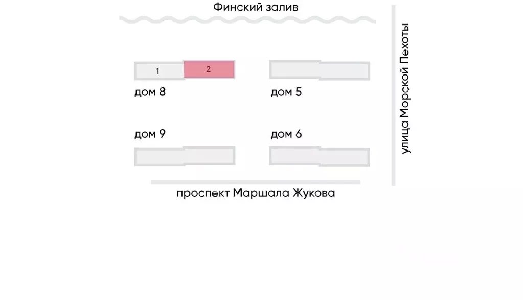 Студия Санкт-Петербург Морская миля жилой комплекс (21.83 м) - Фото 1