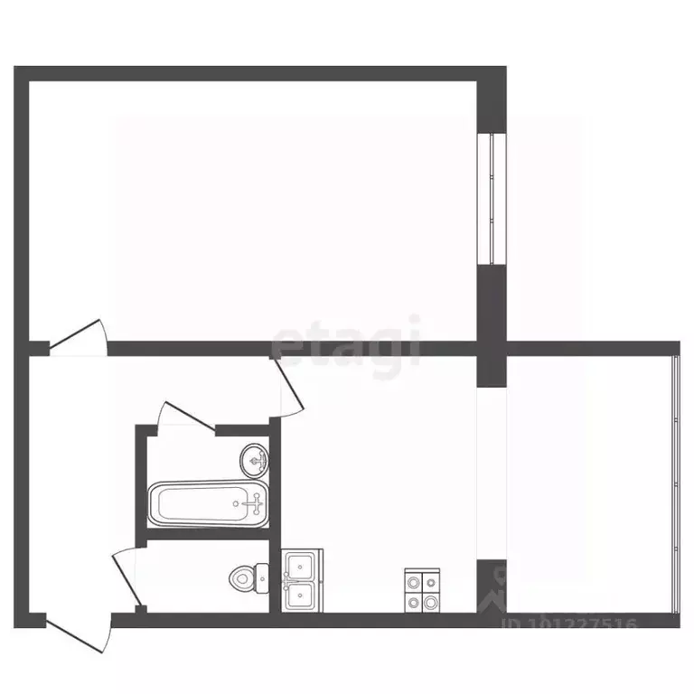 1-к кв. Ханты-Мансийский АО, Нягань 2-й мкр, 18 (37.0 м) - Фото 1