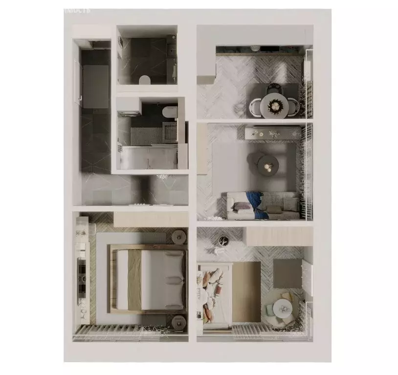 3-комнатная квартира: Маркова, квартал Стрижи, 16 (59.7 м) - Фото 2