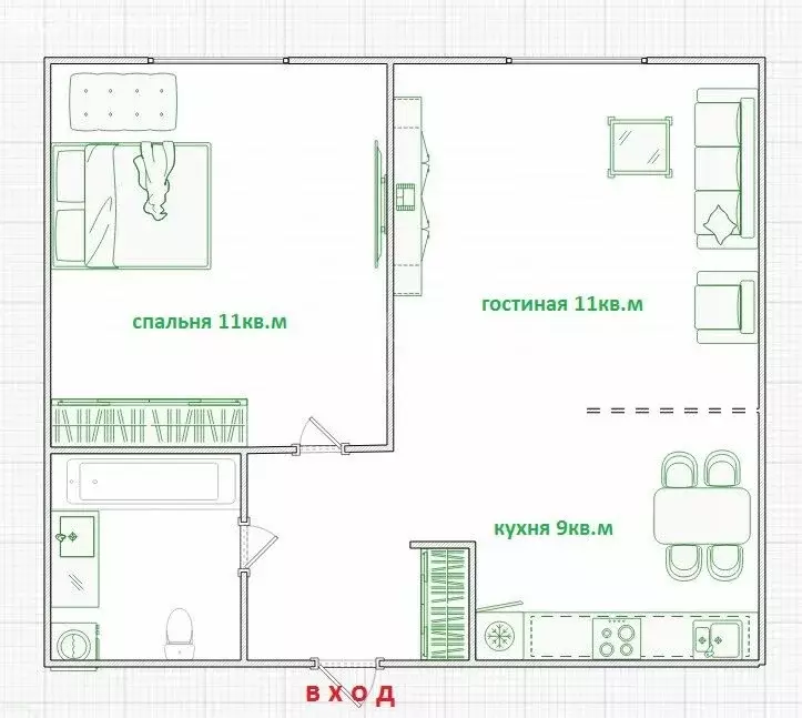 1-комнатная квартира: Люберцы, улица 8 Марта, 12к1 (39.6 м) - Фото 0