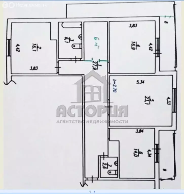 3-комнатная квартира: Красноярск, улица Авиаторов, 68 (107 м) - Фото 0