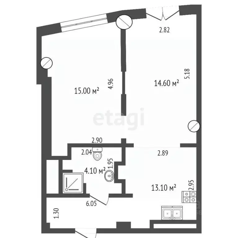 1-к кв. Крым, Ялта наб. Имени В.И. Ленина, 4 (62.0 м) - Фото 2