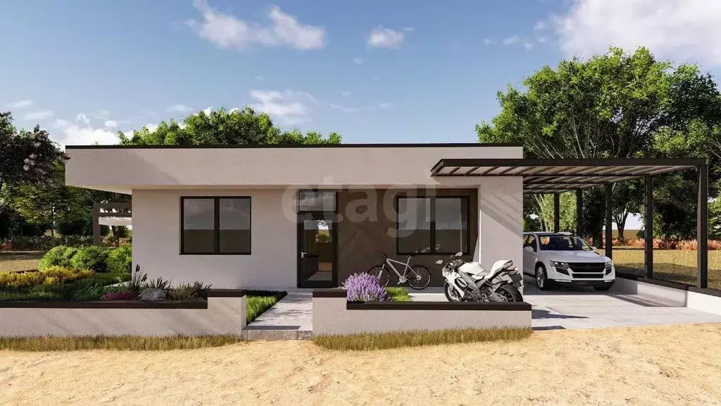 Дом в Крым, Симферопольский район, Перовское с/пос, Новозбурьевка ... - Фото 1