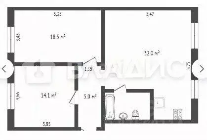 3-к кв. Новосибирская область, Новосибирск Бетонная ул., 33А (74.3 м) - Фото 1