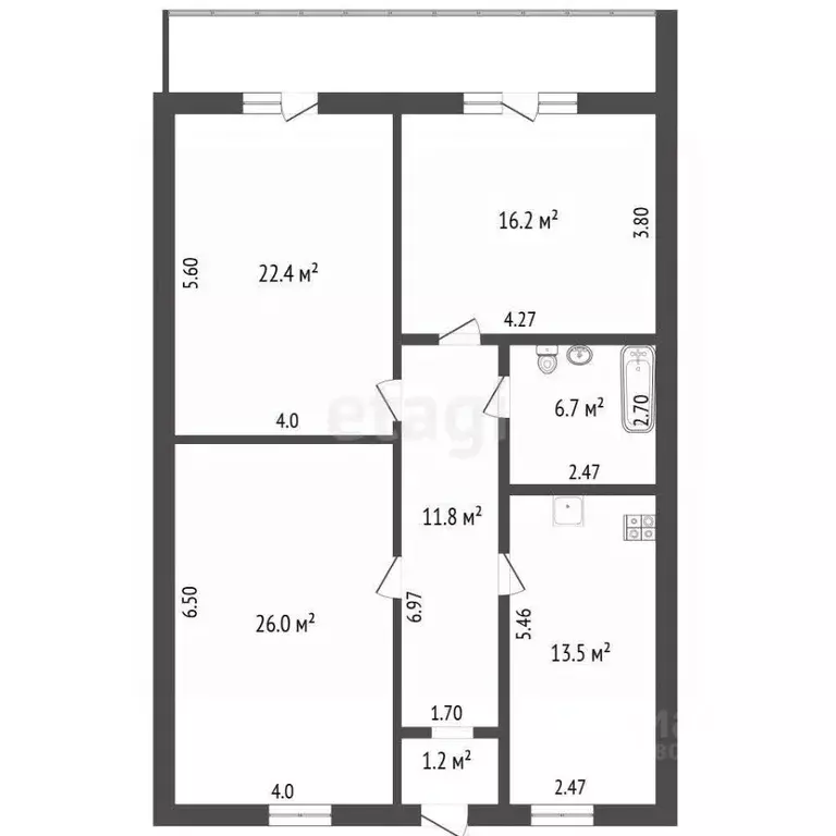 3-к кв. Ростовская область, Ростов-на-Дону ул. Зорге, 60/2 (105.6 м) - Фото 1