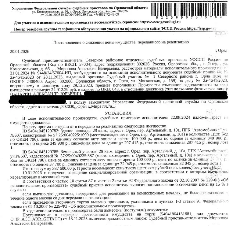 Гараж в Орловская область, Орел Артельный пер., 10А (29 м) - Фото 1