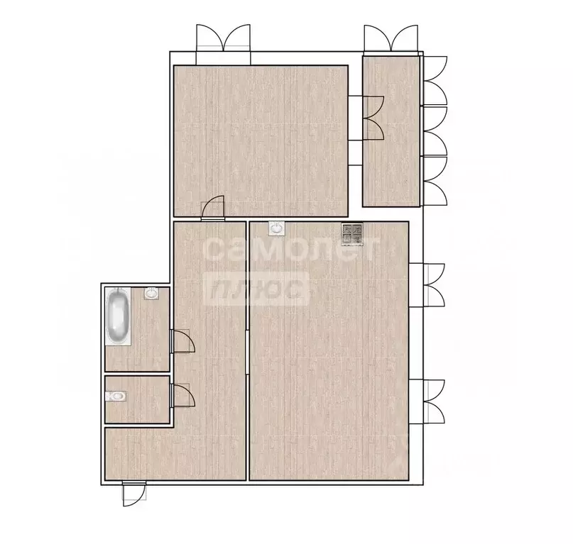 1-к кв. Тюменская область, Тюмень ул. Бориса Житкова, 4к1 (50.5 м) - Фото 2