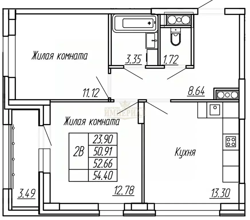 2-к кв. Марий Эл, Йошкар-Ола ул. Панфилова, 12А (52.66 м) - Фото 2