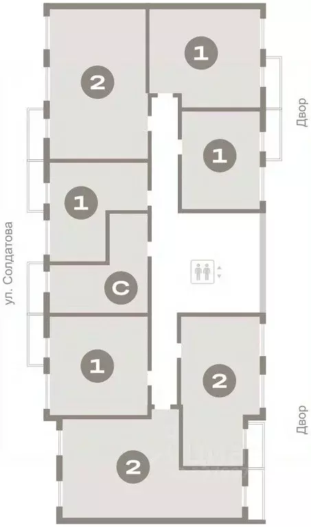 2-к кв. Пермский край, Пермь Крохалева мкр,  (48.84 м) - Фото 2