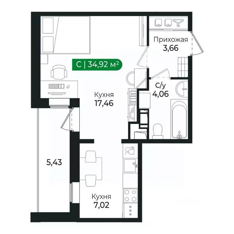 Студия Ленинградская область, Сертолово Всеволожский район, ... - Фото 1