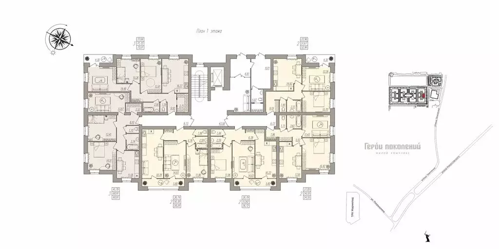 2-комнатная квартира: Волгоград, улица Землячки, 84/2 (56.72 м) - Фото 1