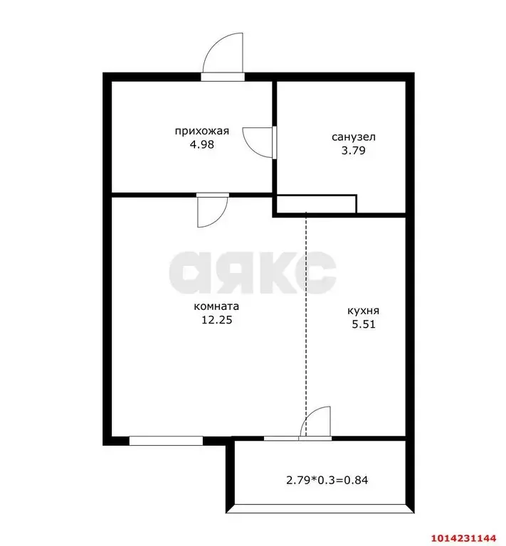 Квартира-студия: Краснодар, Конгрессная улица, 19/1 (30 м) - Фото 0