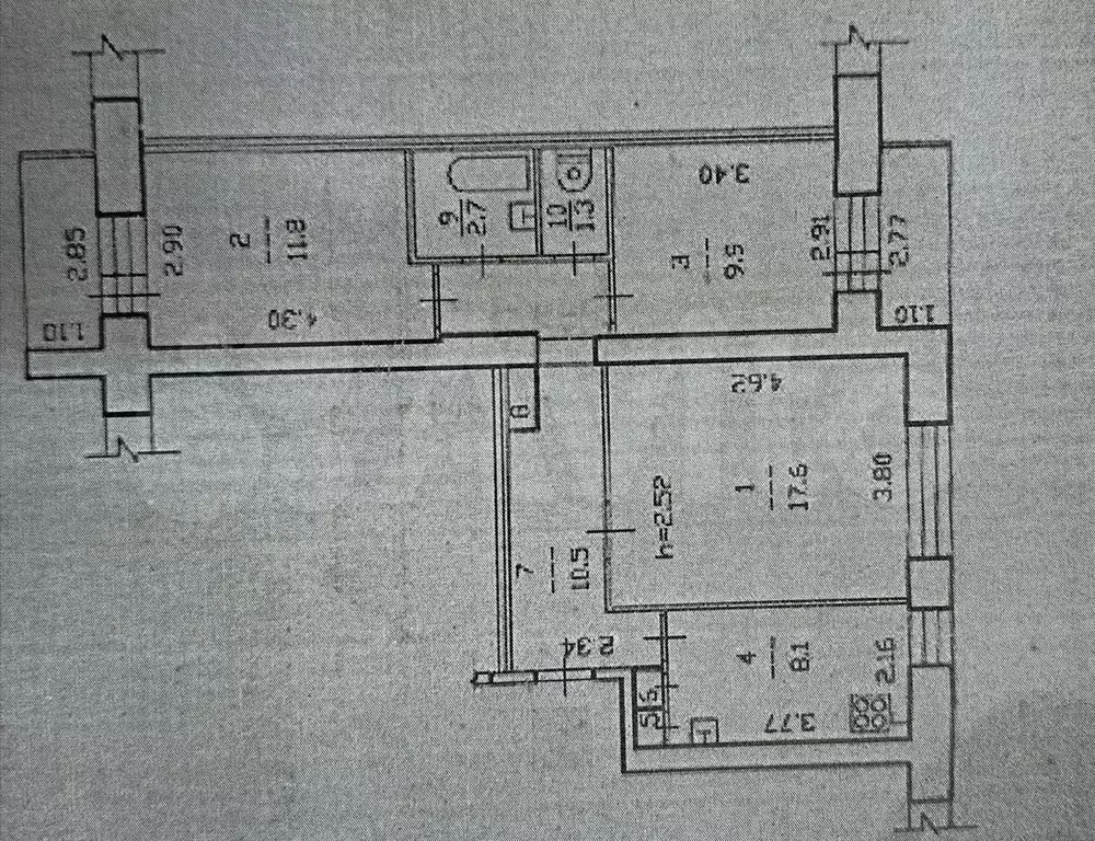 3-к. квартира, 62,4 м, 2/9 эт. - Фото 0