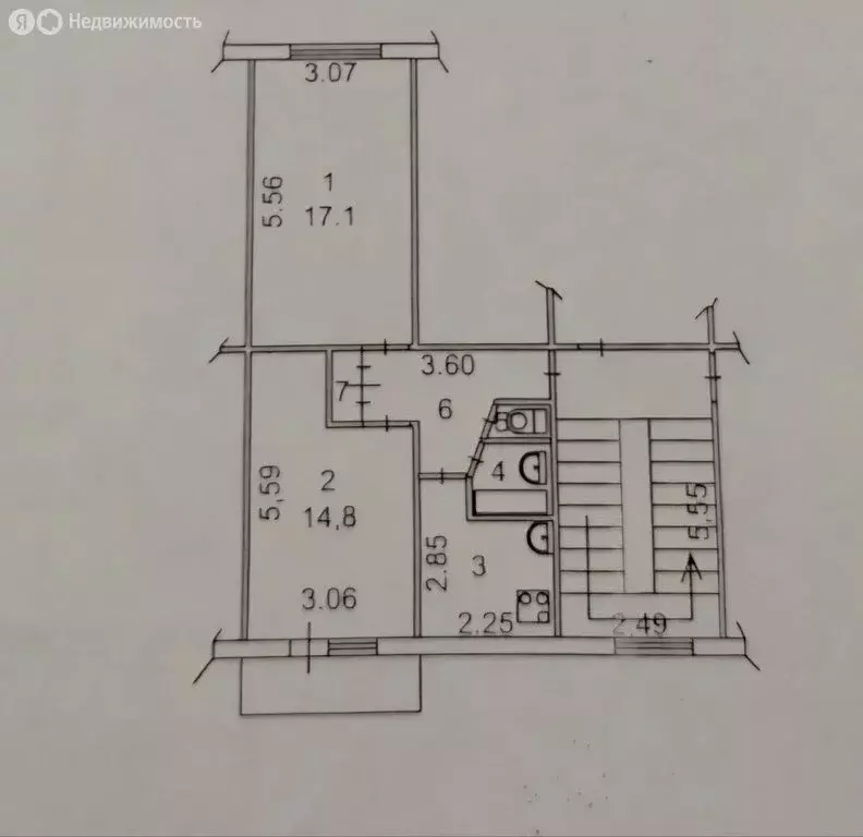 2-комнатная квартира: Иркутск, улица Ломоносова, 9 (46.8 м) - Фото 2