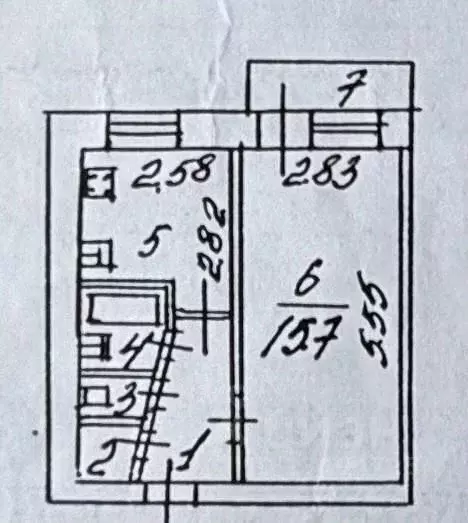 1-к кв. Белгородская область, Белгород ул. Щорса, 37 (30.0 м) - Фото 2