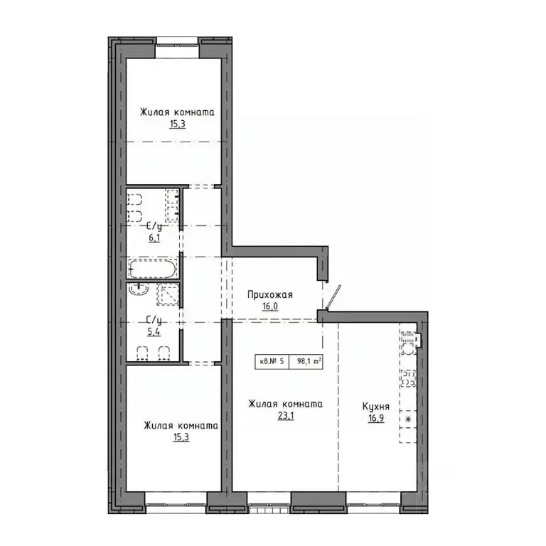 3-к кв. Алтайский край, Барнаул Интернациональная ул., 79 (98.1 м) - Фото 0