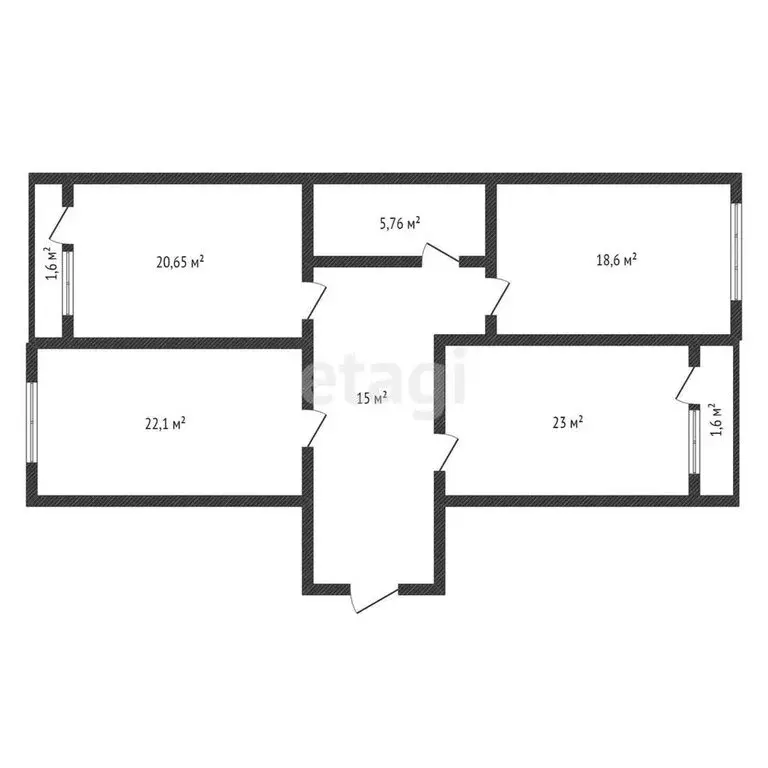 3-комнатная квартира: Махачкала, улица Титова, 144к3 (107 м) - Фото 1
