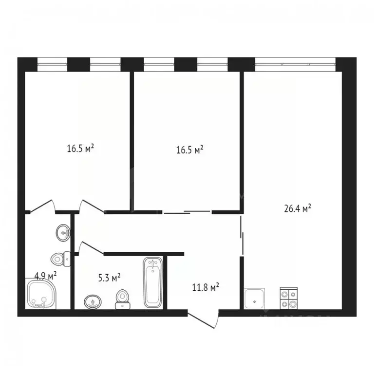 2-к кв. Тюменская область, Тюменский муниципальный округ, д. Дударева ... - Фото 2