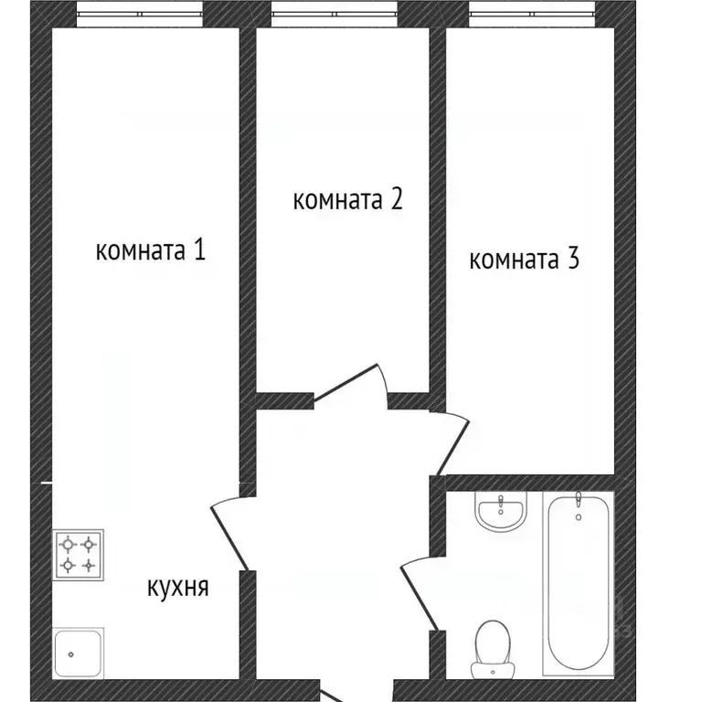 2-к кв. Ханты-Мансийский АО, Сургут ул. Ивана Захарова, 19 (39.6 м) - Фото 1