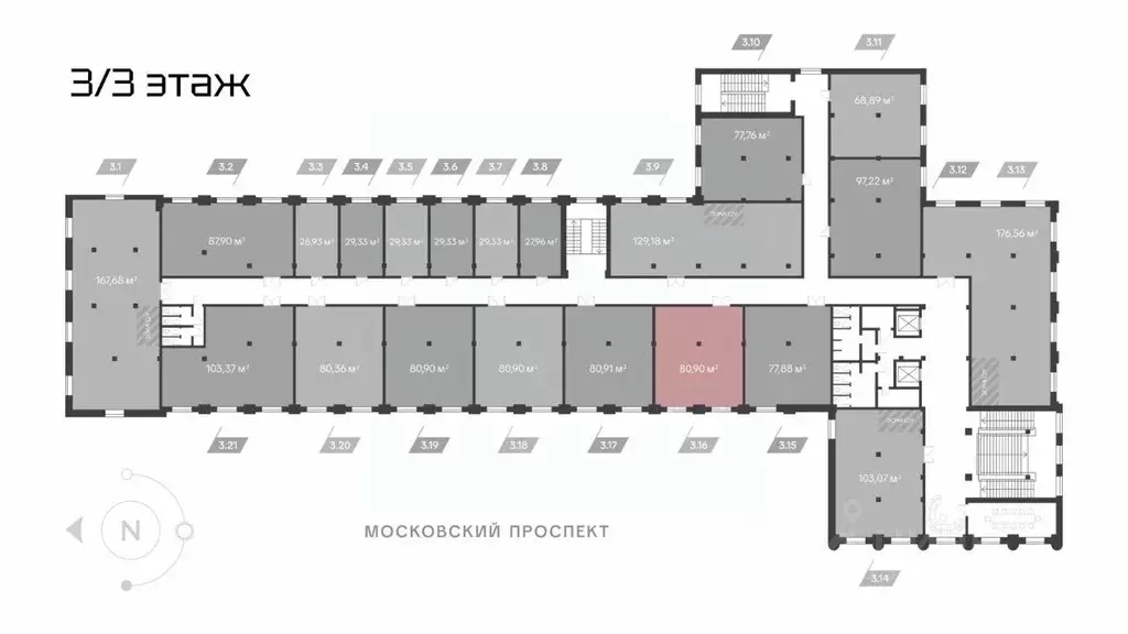 Офис в Санкт-Петербург Московский просп., 114 (81 м) - Фото 2