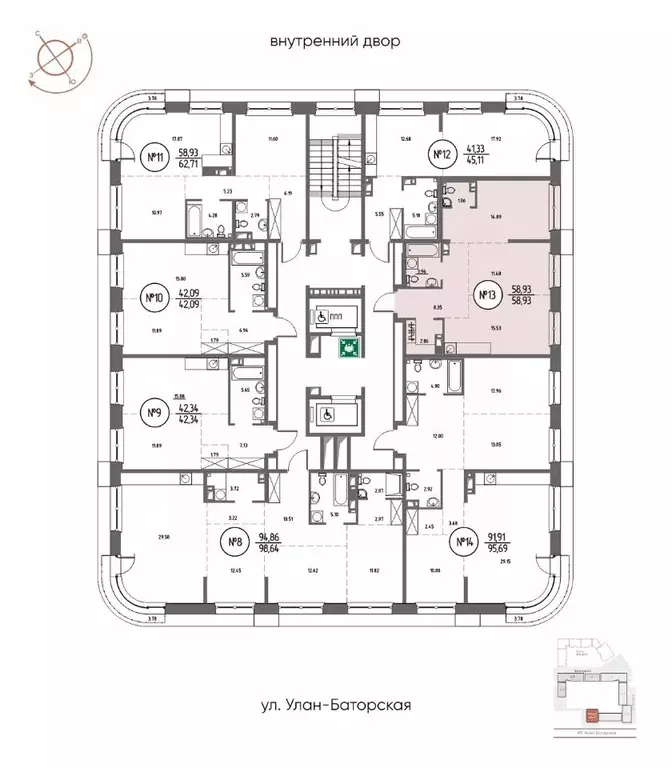 2-к кв. Иркутская область, Иркутск Макс жилой комплекс (58.93 м) - Фото 2