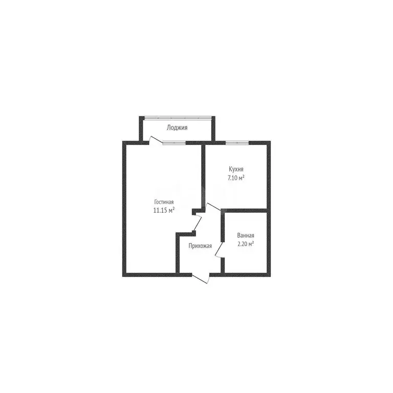 1-комнатная квартира: посёлок городского типа Энем, переулок ... - Фото 1