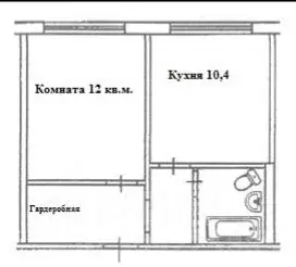 1-к кв. Башкортостан, Уфа Кольцевая ул., 195 (32.5 м) - Фото 1