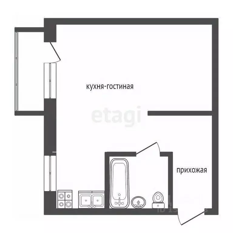 1-к кв. Владимирская область, Муром Муромская ул., 29 (30.3 м) - Фото 1