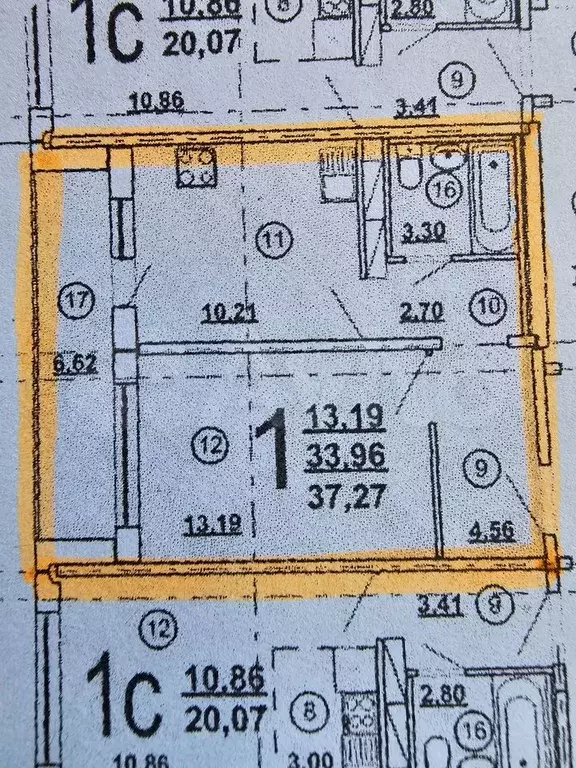 1-к. квартира, 34,1 м, 4/18 эт. - Фото 0