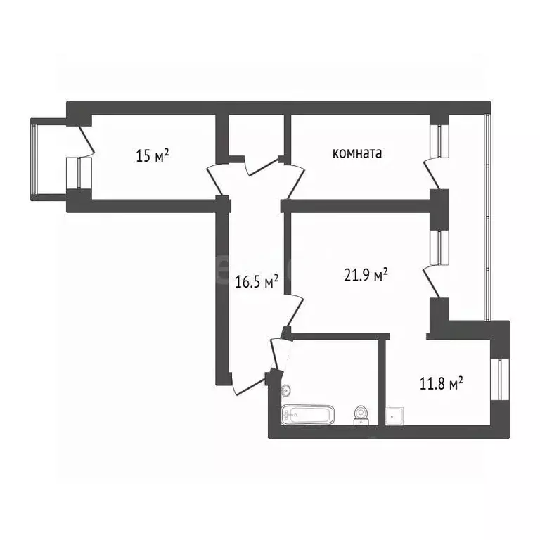 3-к кв. Красноярский край, Сосновоборск просп. Мира, 5 (86.6 м) - Фото 1