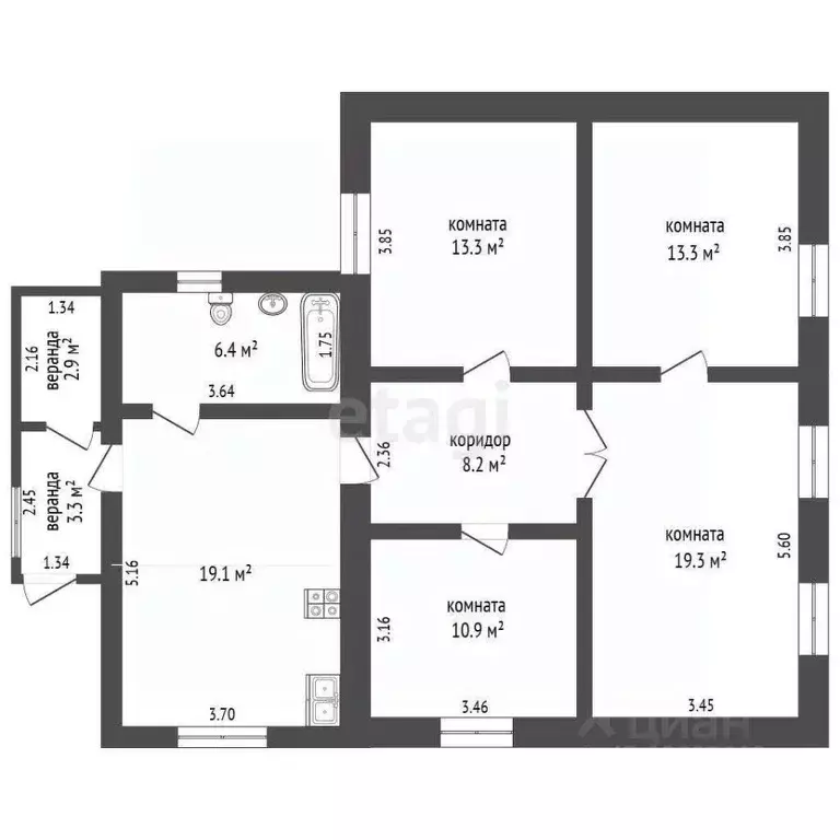 Дом в Тюменская область, Исетский муниципальный округ, с. Рассвет ул. ... - Фото 1