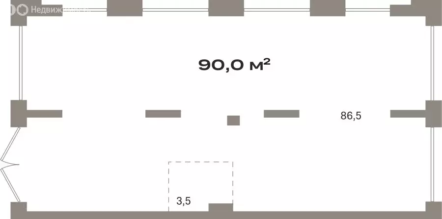 Помещение свободного назначения (90.02 м) - Фото 1