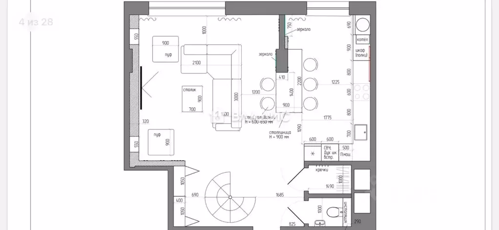 3-к кв. Белгородская область, Белгород ул. Лермонтова, 47а (109.6 м) - Фото 2